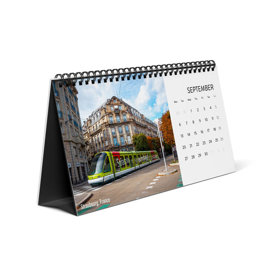 2027 Landscape & Travel Desk Calendar