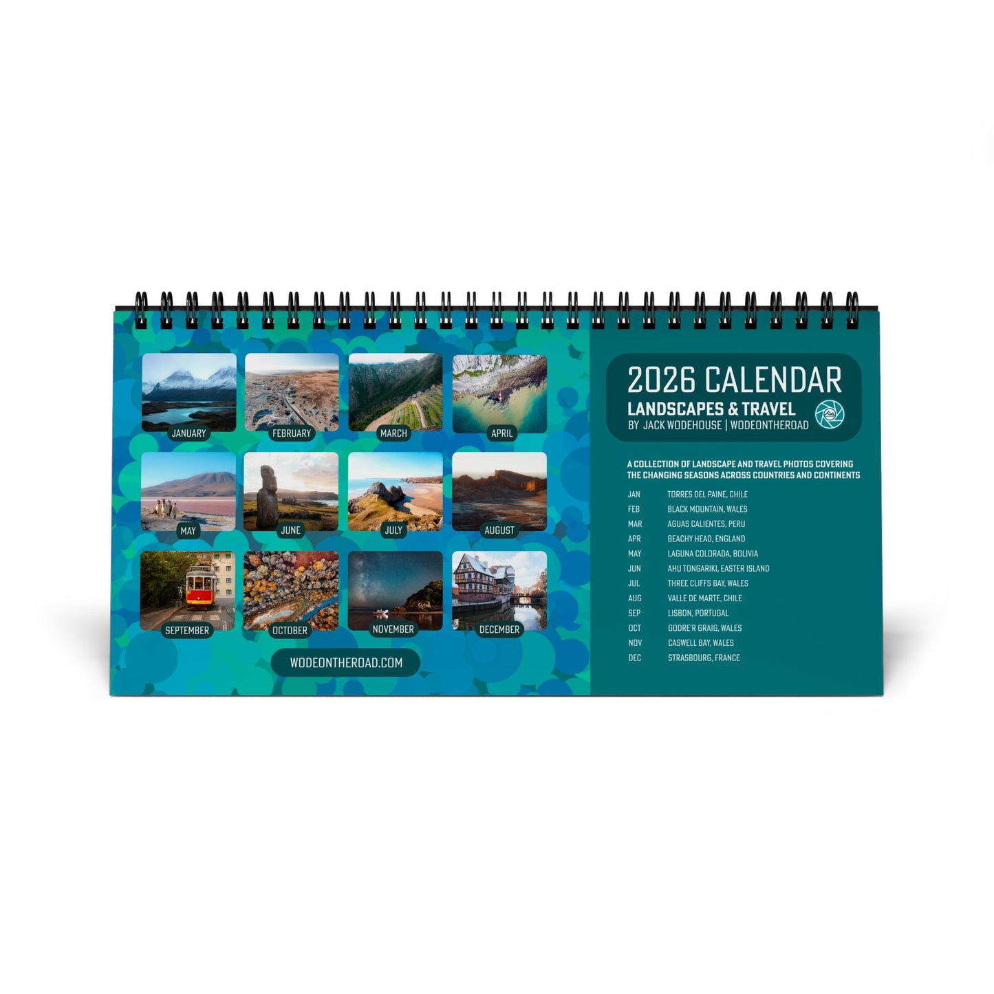 2026 Landscape & Travel Photography Desk Calendar