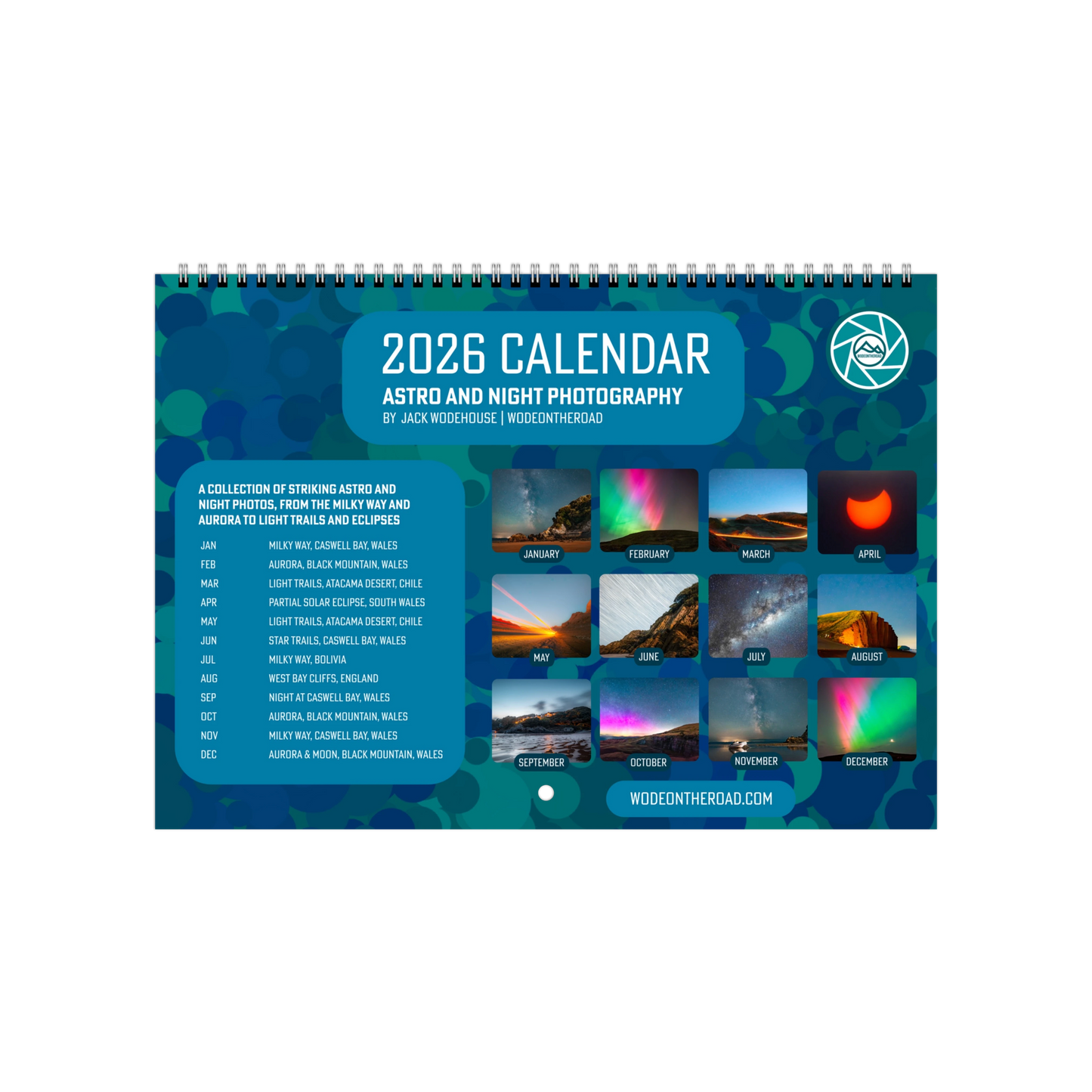 2026 Night and Astrophotography Wall Calendar