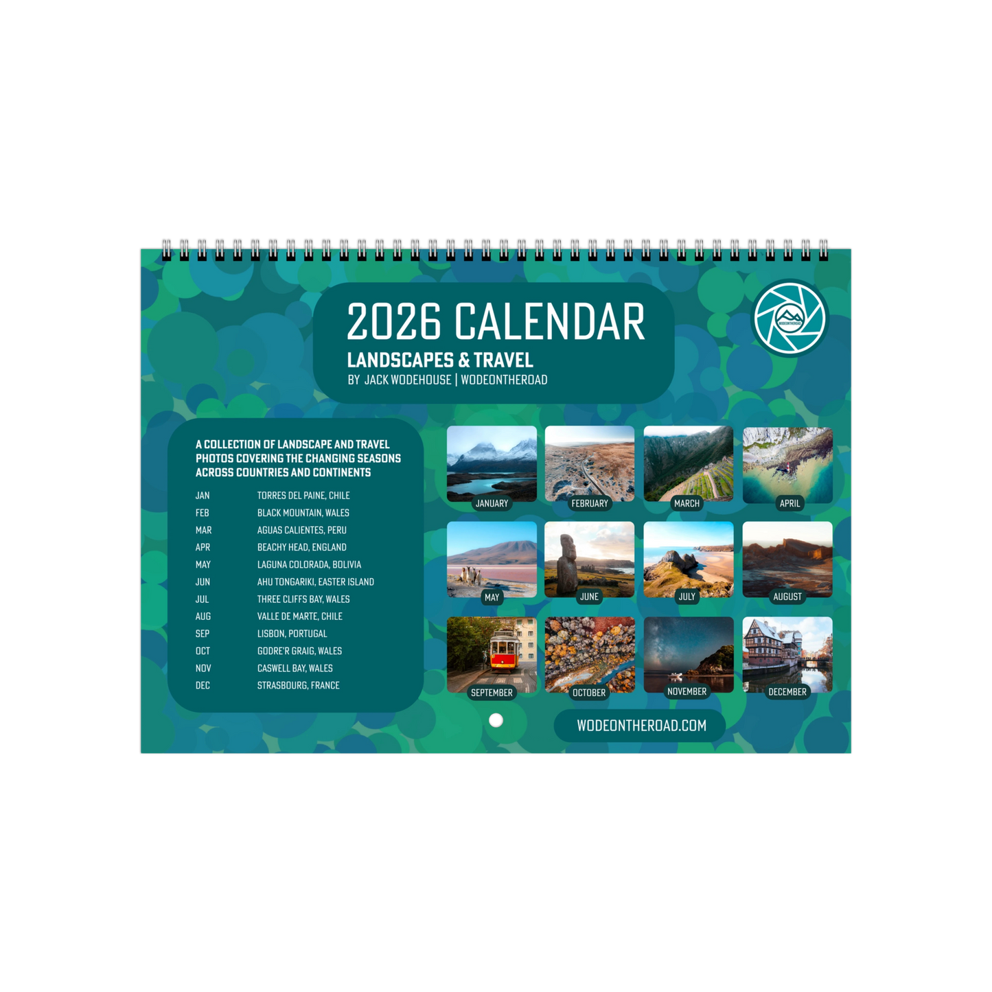 2026 Landscape & Travel Photography Wall Calendar