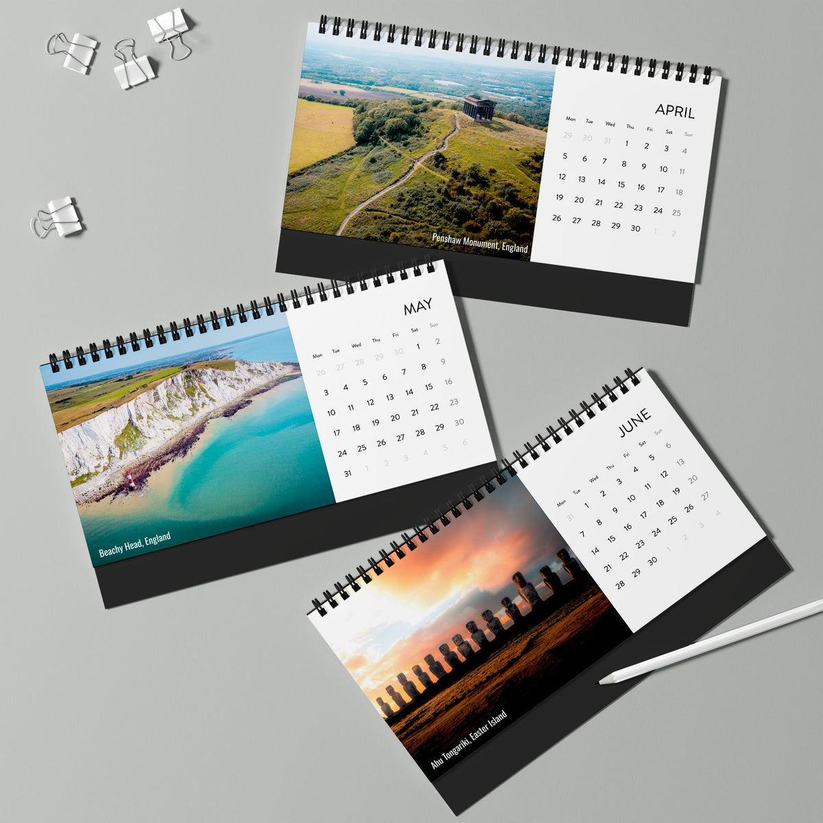2027 Landscape & Travel Desk Calendar