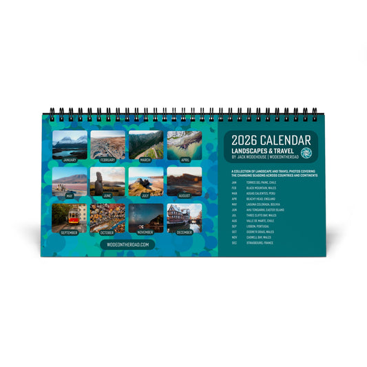 2026 Landscape & Travel Photography Desk Calendar