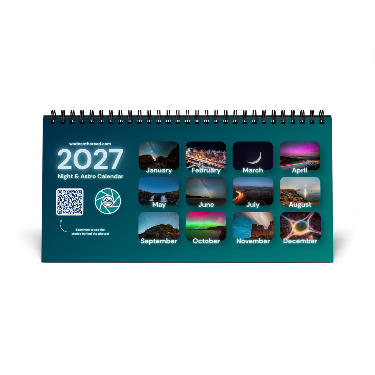2027 Night & Astro Desk Calendar