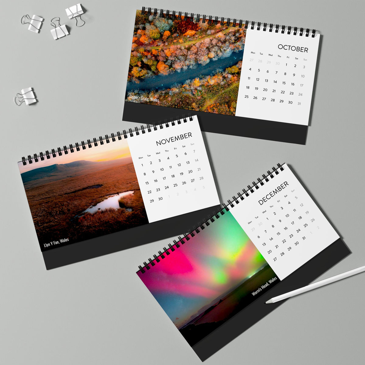 2027 Landscape & Travel Desk Calendar