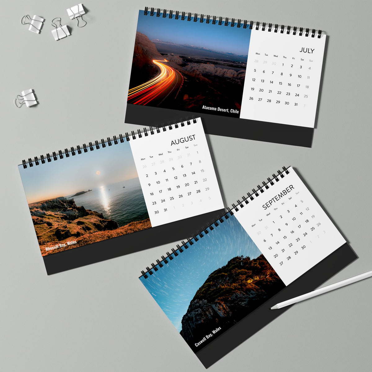 2027 Night & Astro Desk Calendar