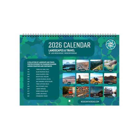 2026 Landscape & Travel Photography Wall Calendar