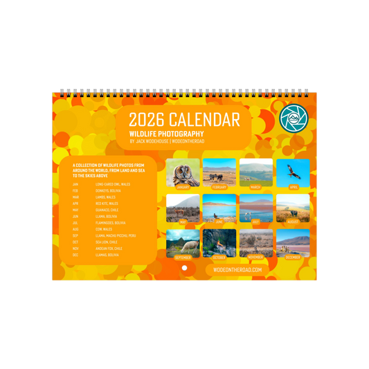 2026 Wildlife Photography Wall Calendar